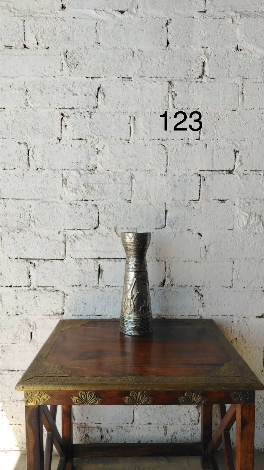 Silver African Animal Candle Holder
