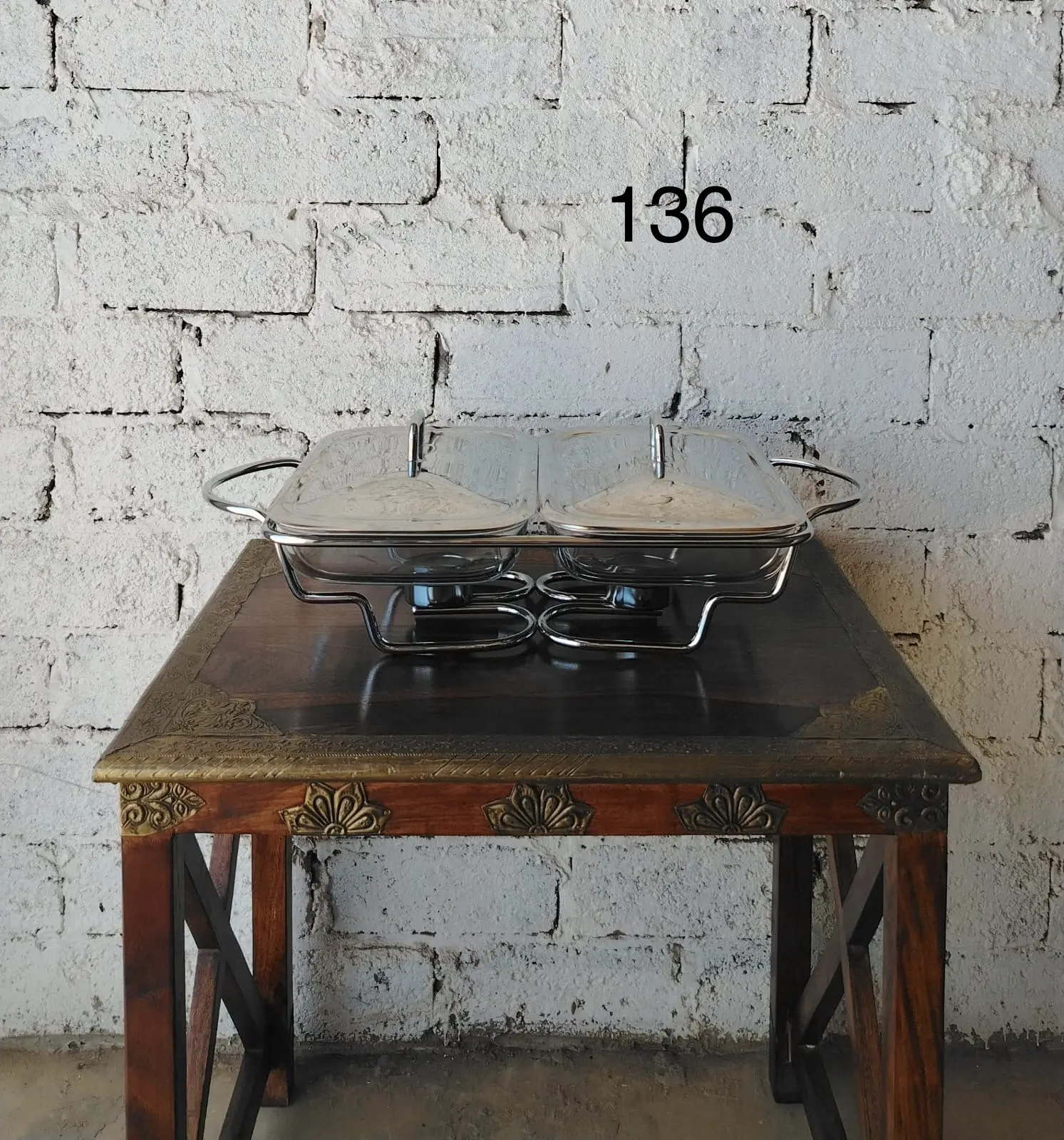 Silver Moroccan Chafing Dish Set
