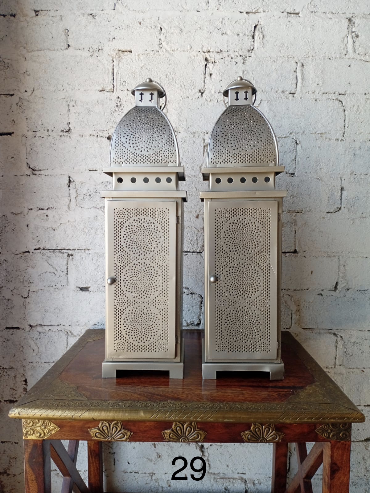 Grand Silver Moroccan Lanterns