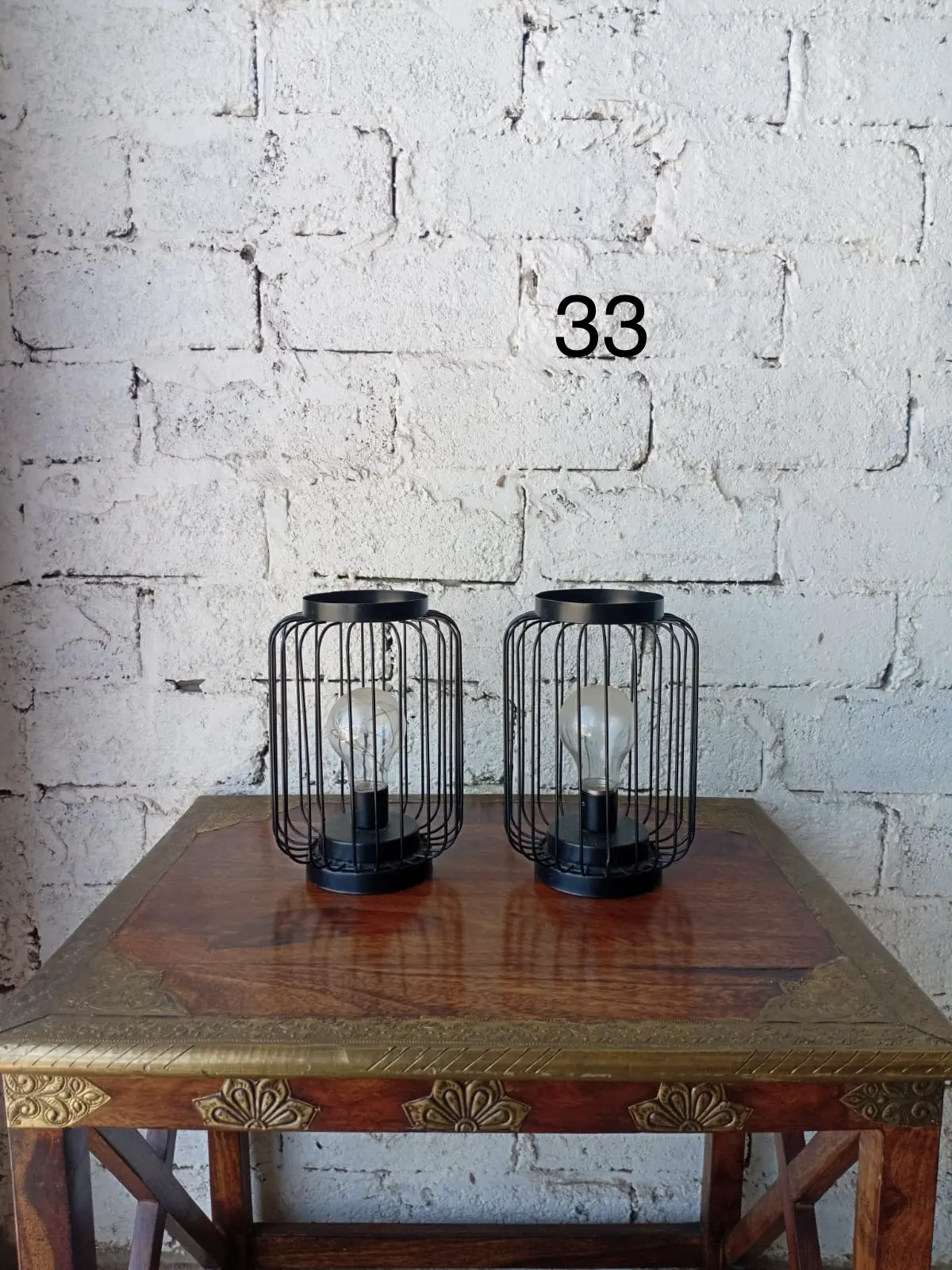 Moroccan Black LED Lamps