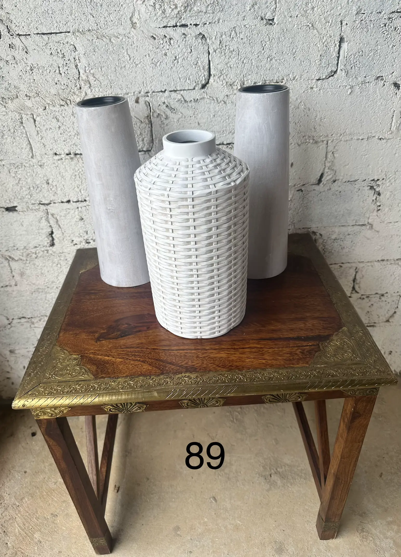 Coastal Wood & Woven Pot Set